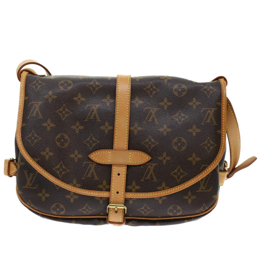 LOUIS VUITTON Monogram Saumur 30 Shoulder Bag M42256 LV  45666A