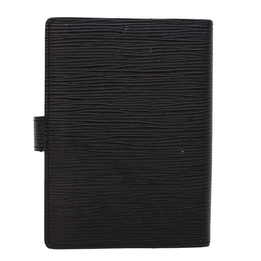 LOUIS VUITTON Epi Agenda PM Day Planner Cover Black R20052 LV Auth 45741