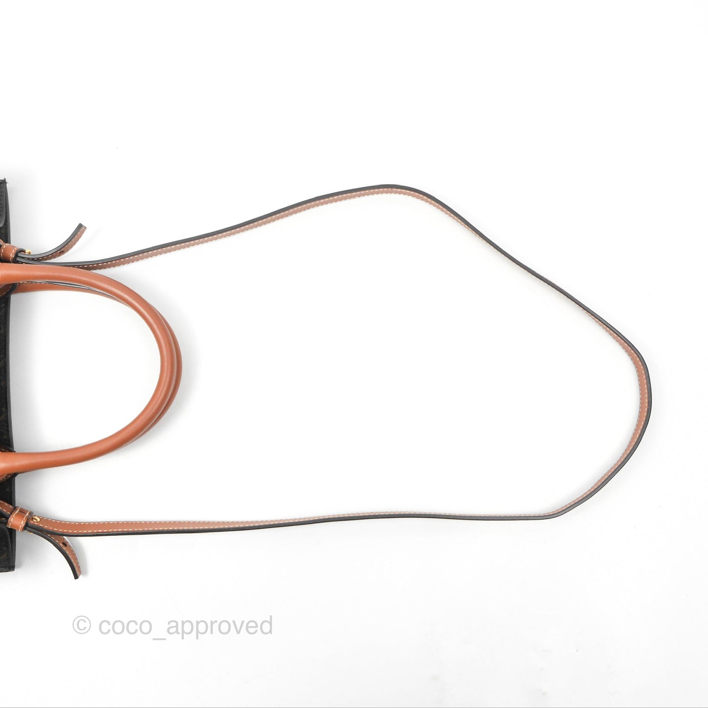 Celine Small Vertical Cabas Tote Triomphe Canvas Tan