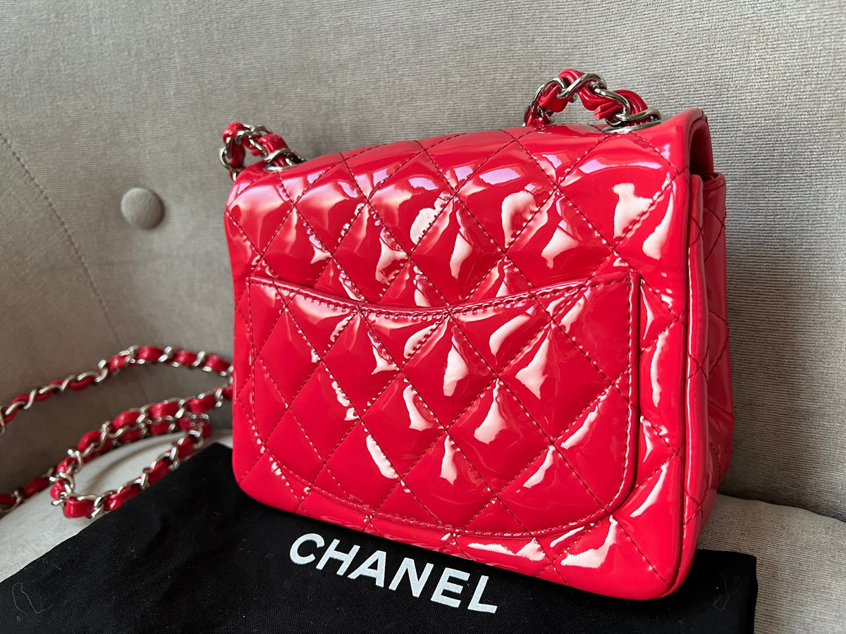 Chanel Square Mini Classic Flap in Pink Patent