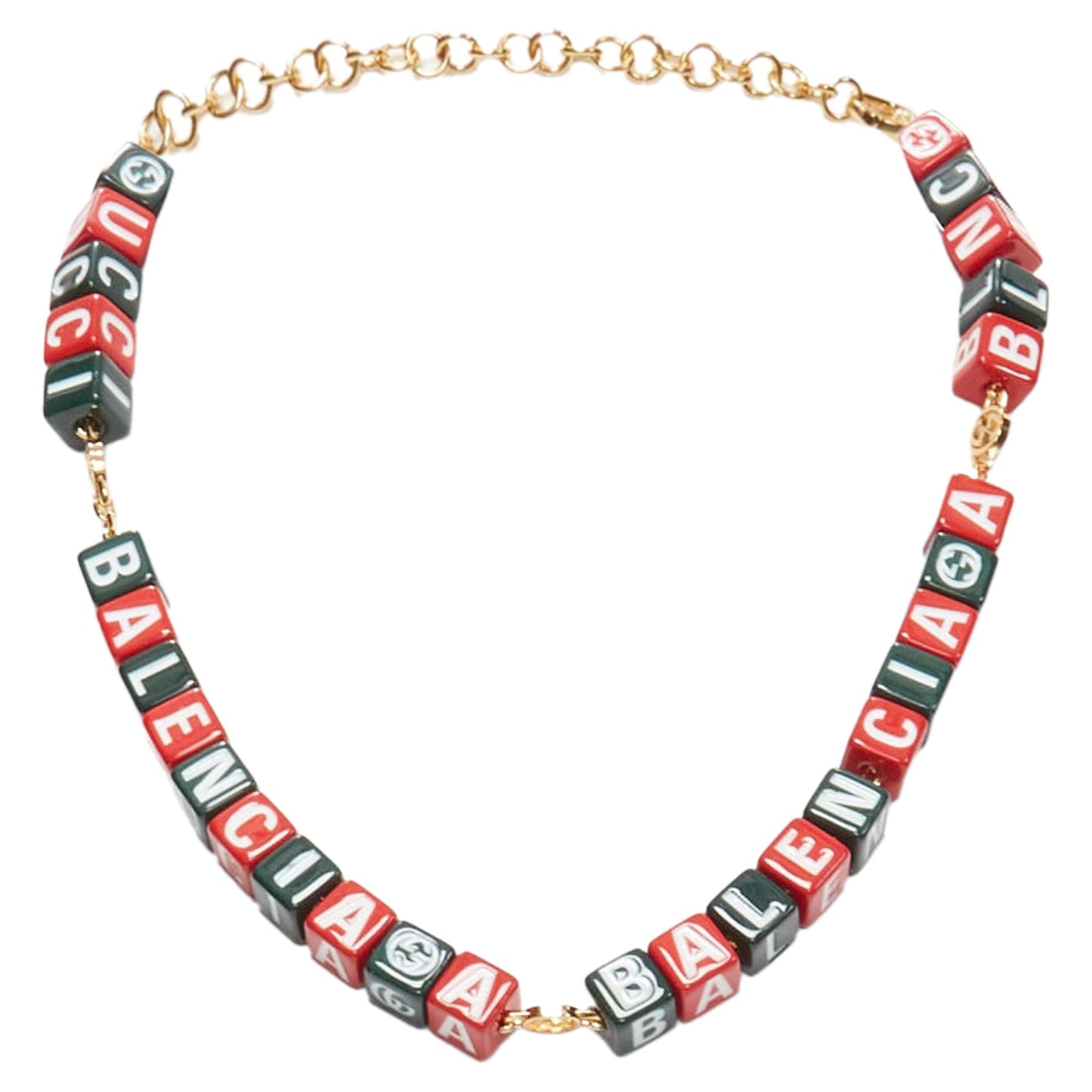 Gucci Luxury Balenciaga  Hacker Project Symbols cubes short necklace