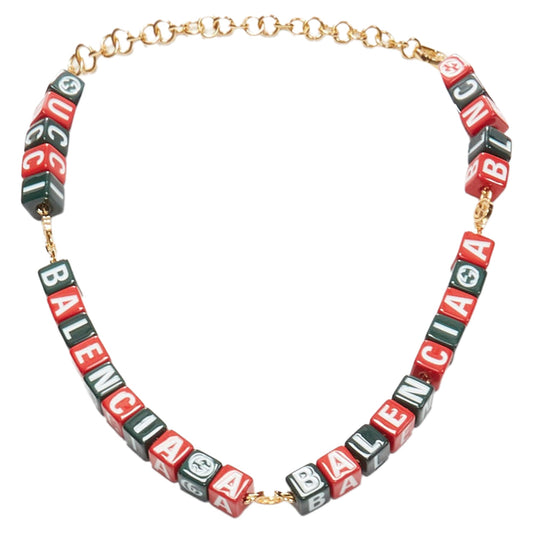 Gucci Luxury Balenciaga  Hacker Project Symbols cubes short necklace