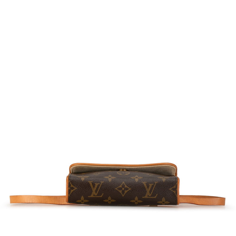 Louis Vuitton Monogram Poschet Florentine XS Body Bag Waist Bag M51855 Brown PVC Leather  Louis Vuitton