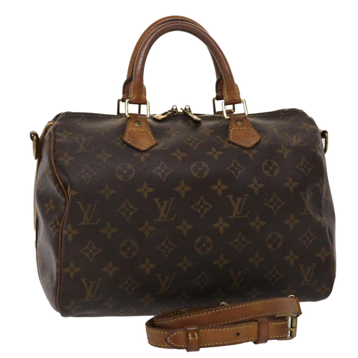 LOUIS VUITTON Monogram Speedy Bandouliere 30 Hand Bag 2way M41112 LV Auth 46219