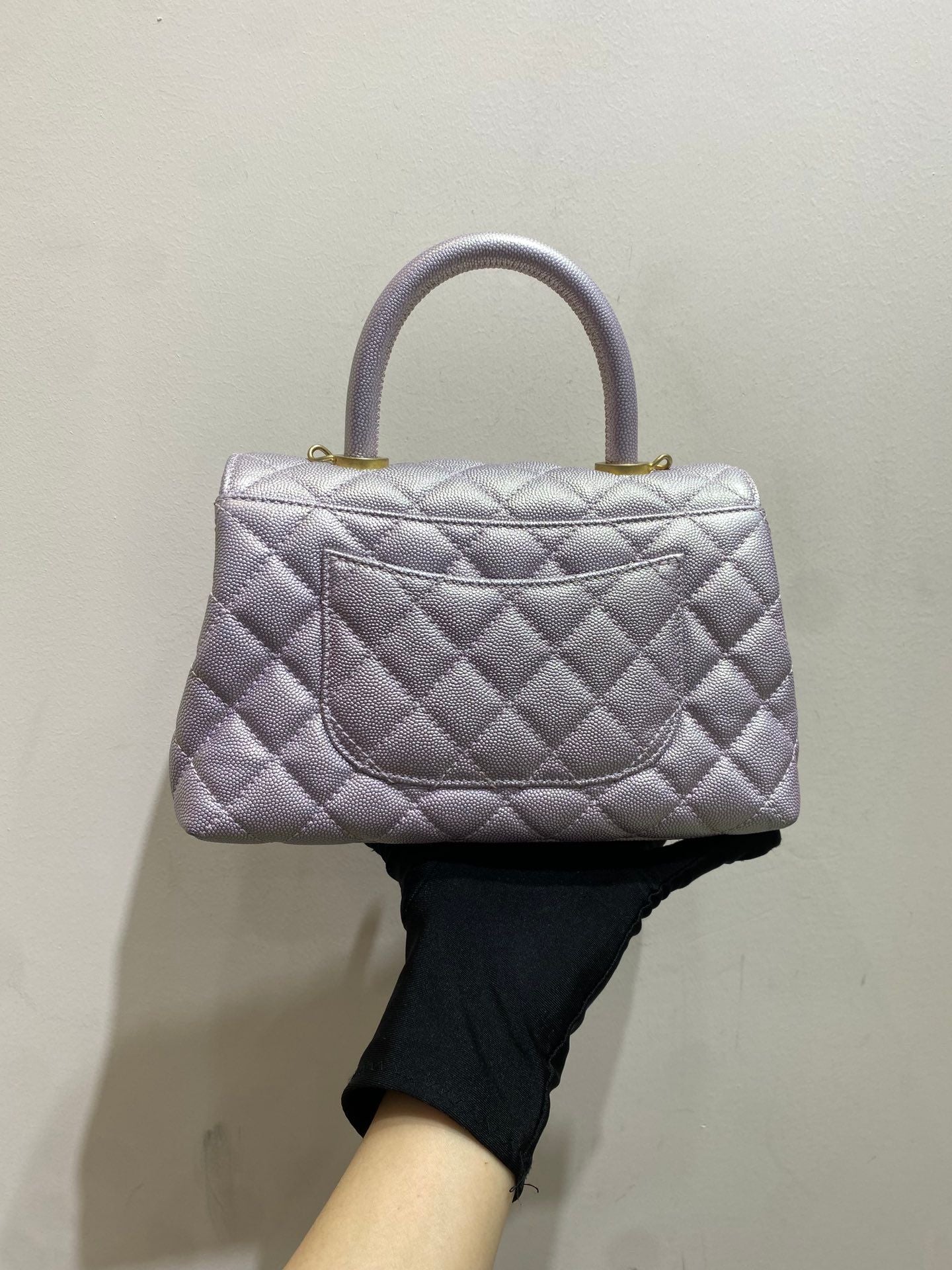 Chanel coco handle small 23cm purple 110265