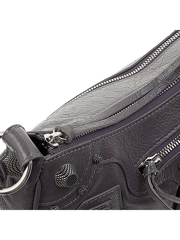 Luxury Balenciaga  Le Cagole Small Leather Shoulder Bag Grey