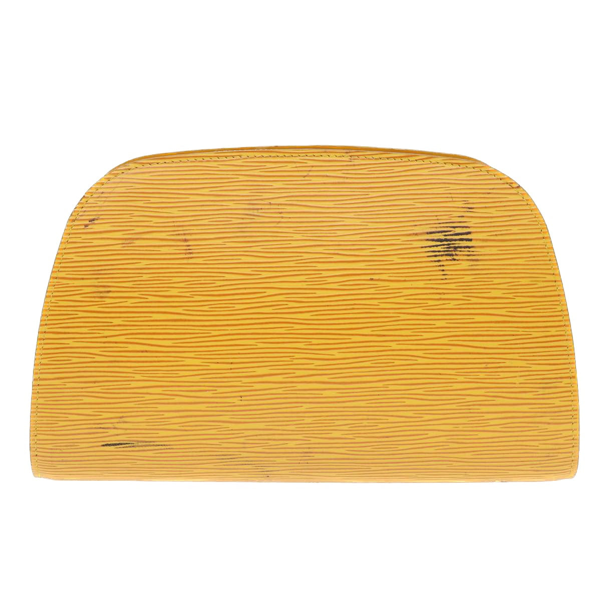 LOUIS VUITTON Epi Dauphine GM Pouch Yellow LV Auth 46249