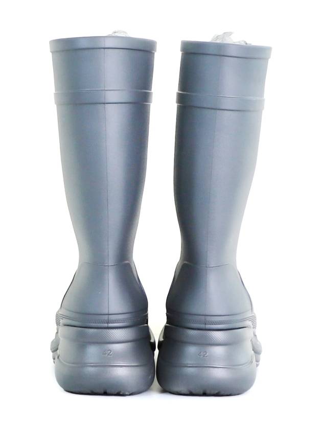 Luxury Balenciaga  42 BB x Crocs Men s Clog Logo Rubber Boots Gray
