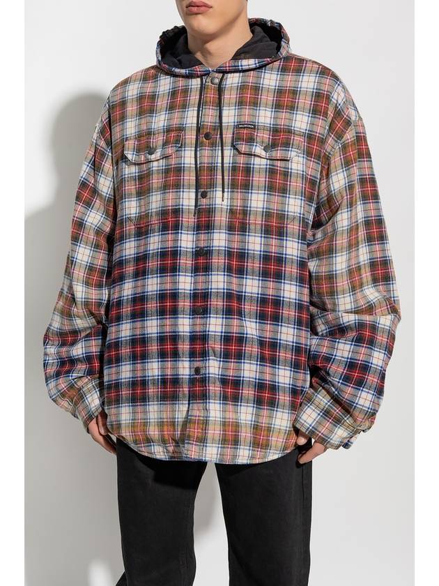 Luxury Balenciaga  Bleached Long Sleeve Shirt Red