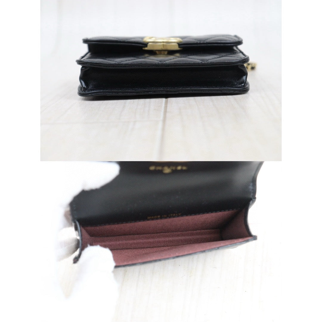 Excellent（Rank SA）｜ CHANEL Matelasse Doubel Golden Ball Chain Mini WOC Black  Made in 2021-2022 Year ｜W25051601