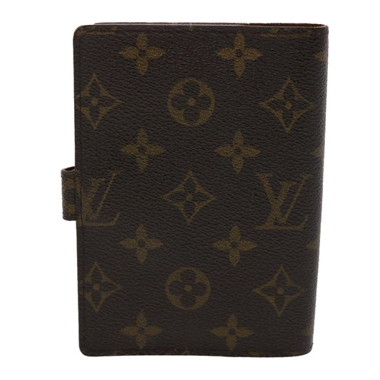 LOUIS VUITTON Monogram Agenda PM Day Planner Cover R20005 LV Auth 46412