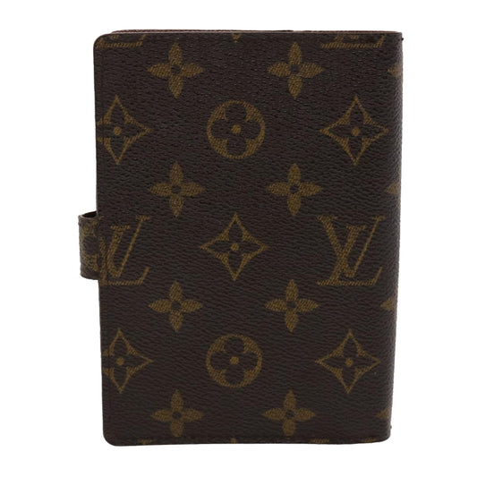 LOUIS VUITTON Monogram Agenda PM Day Planner Cover R20005 LV Auth 46413