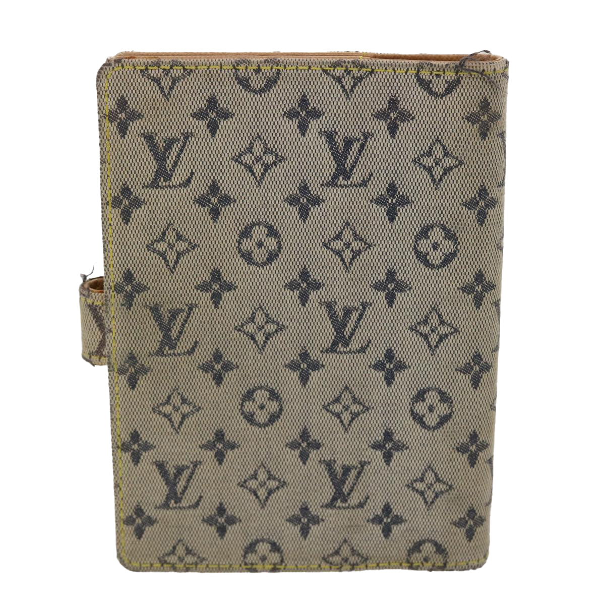 LOUIS VUITTON Monogram Mini Agenda PM Day Planner Cover Blue R20910 Auth 46430