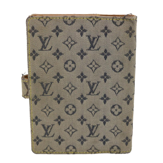 LOUIS VUITTON Monogram Mini Agenda PM Day Planner Cover Blue R20910 Auth 46430