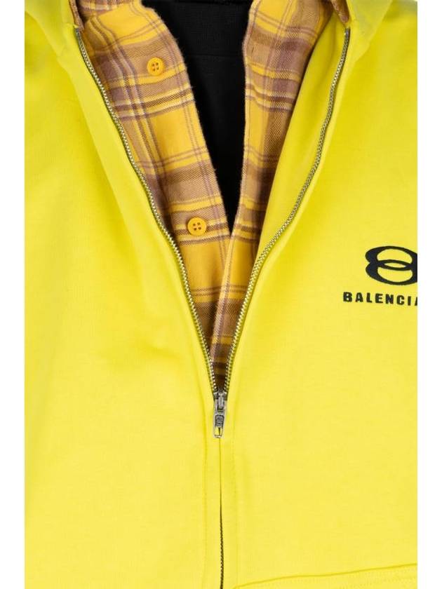Luxury Balenciaga  hooded sweatshirt 772206TPVG6 7440 YELLOW BLACK