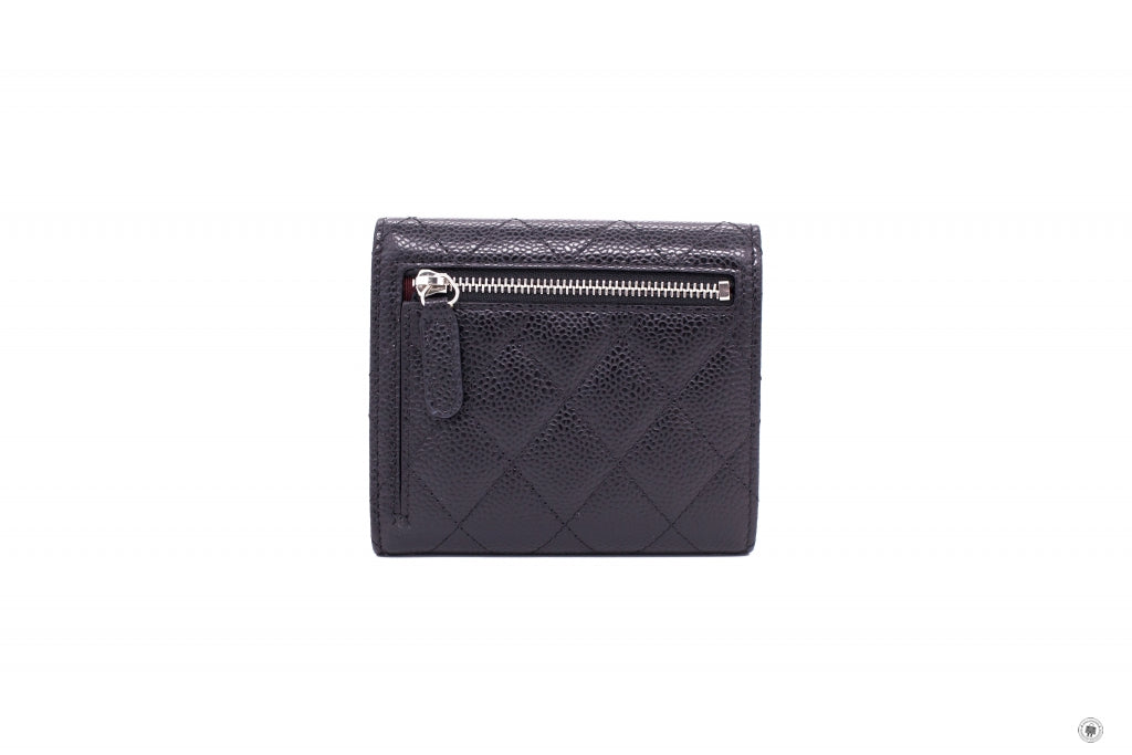 Chanel AP Y CC Classic Fold Wallet (old Model A) Black / C Caviar Short Wallet Shw