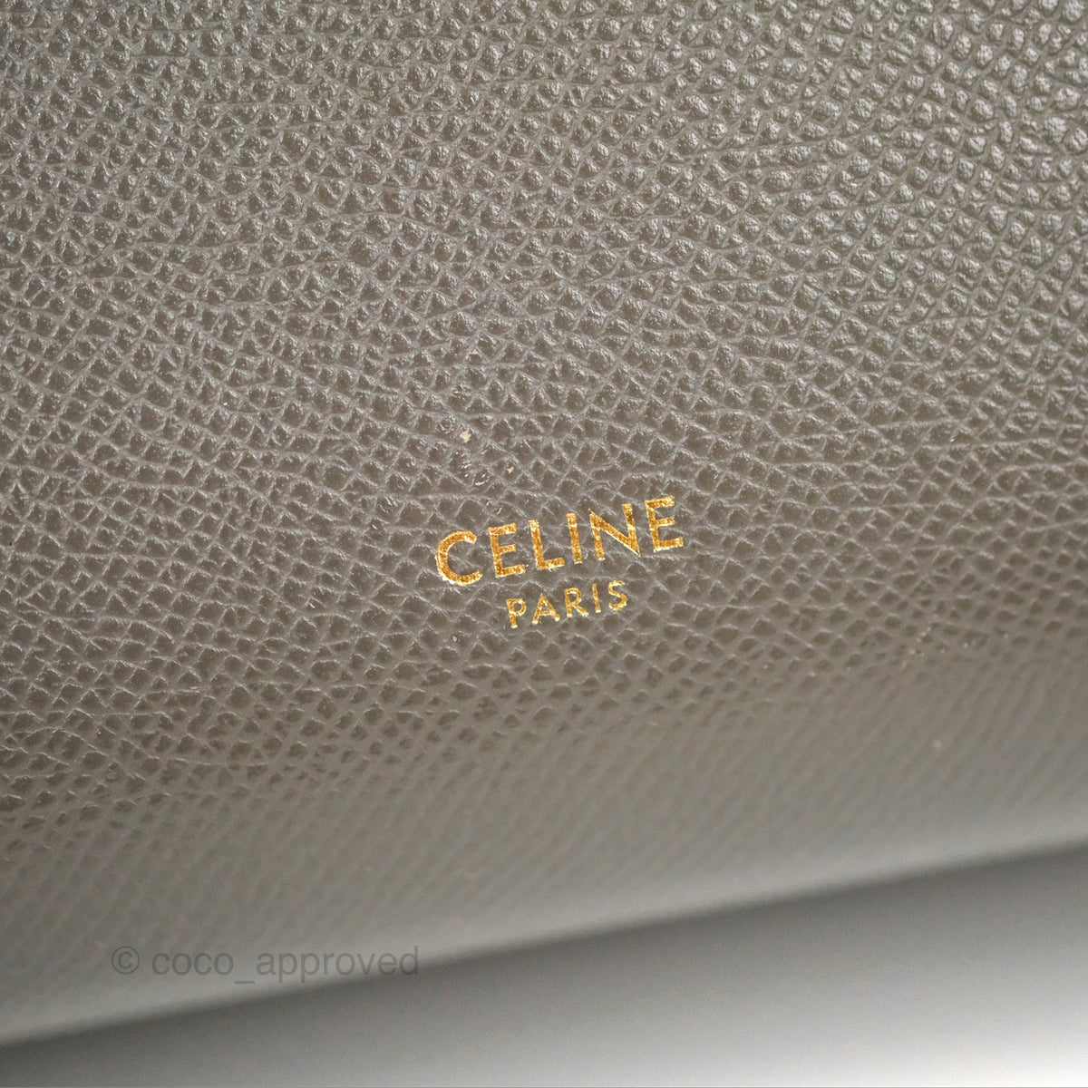 Celine Nano Belt Bag Grey Grained Calfskin Gold Hardware