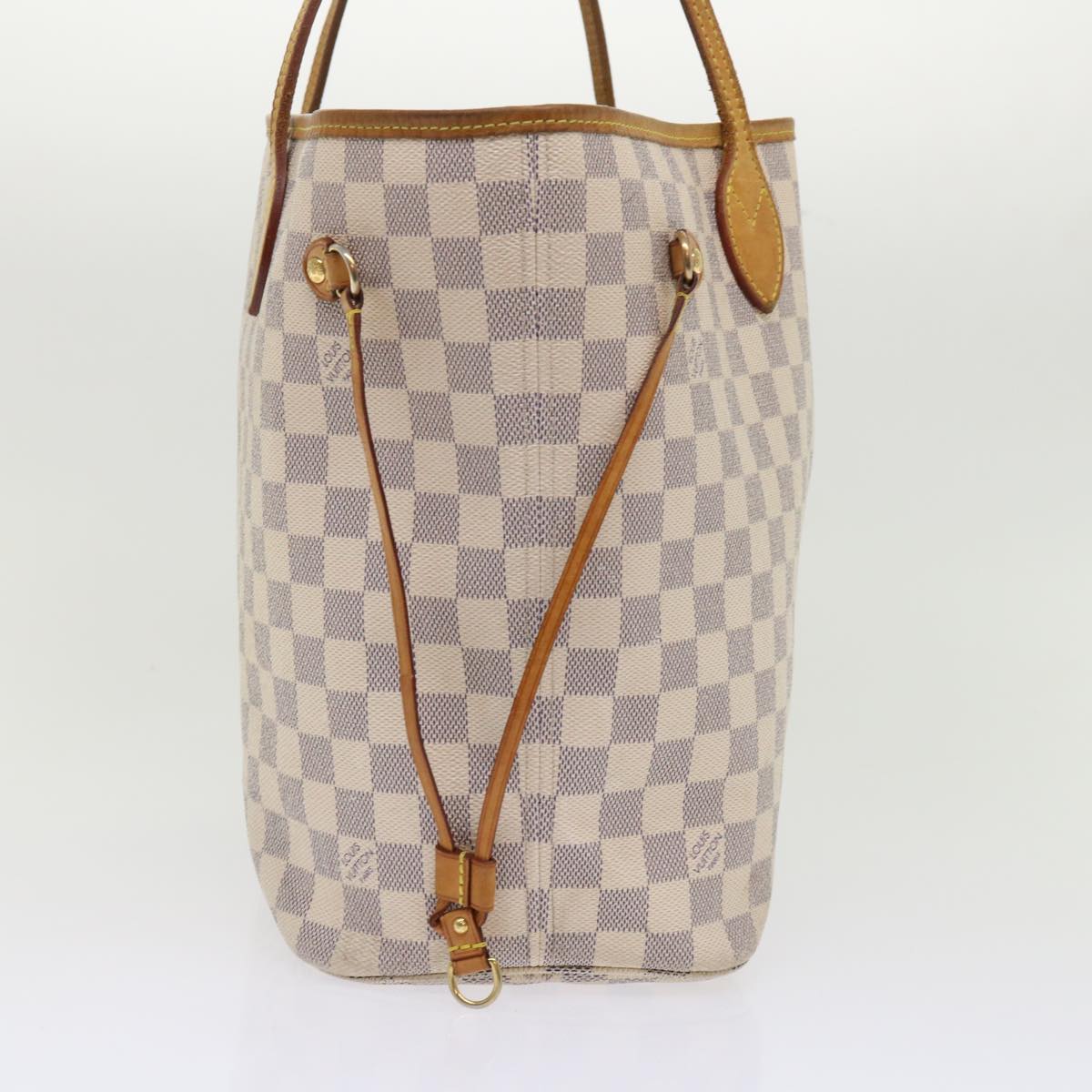 LOUIS VUITTON Damier Azur Neverfull MM Tote Bag N41605 LV Auth 46649