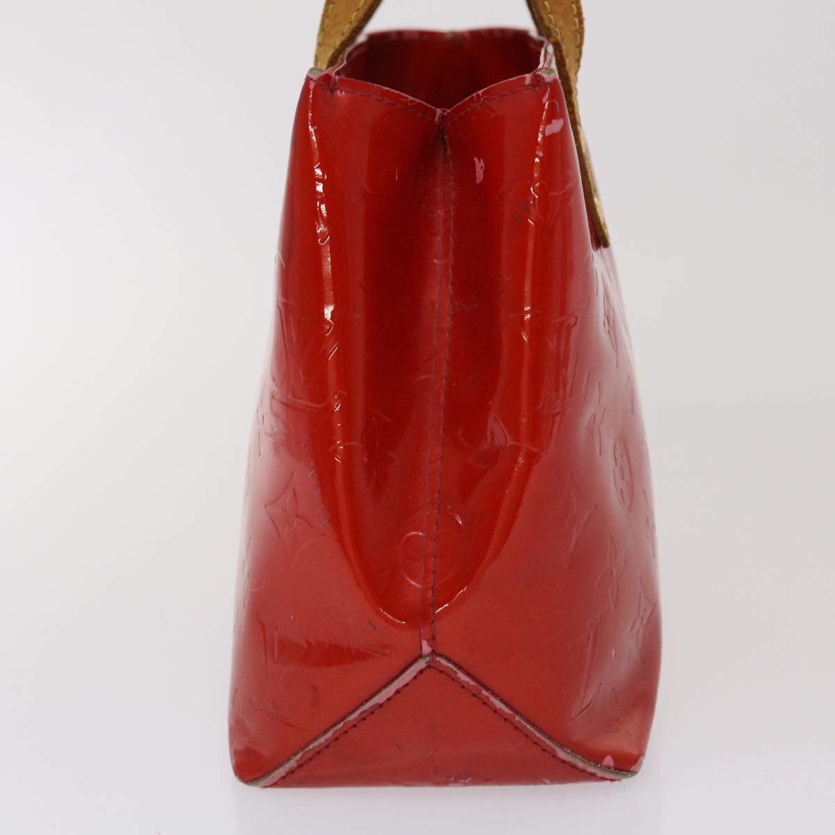 LOUIS VUITTON Monogram Vernis Reade PM Hand Bag Rouge M91088 LV Auth 46754