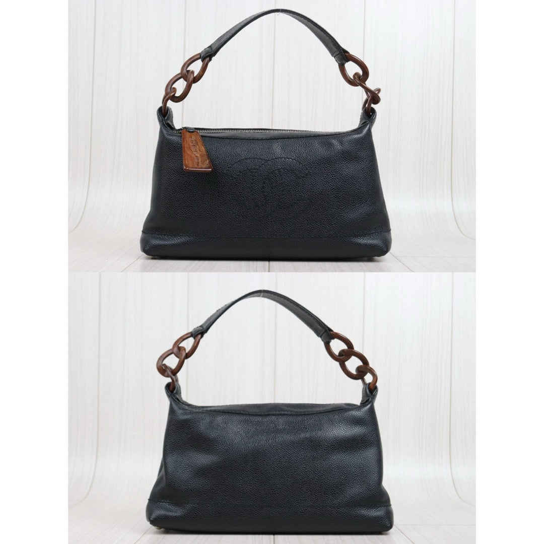 Good ( Rank AB)｜ CHANEL Caviar Skin Leather Calf Leather Shoulder Bag Made In 2002～2003Year｜25030614