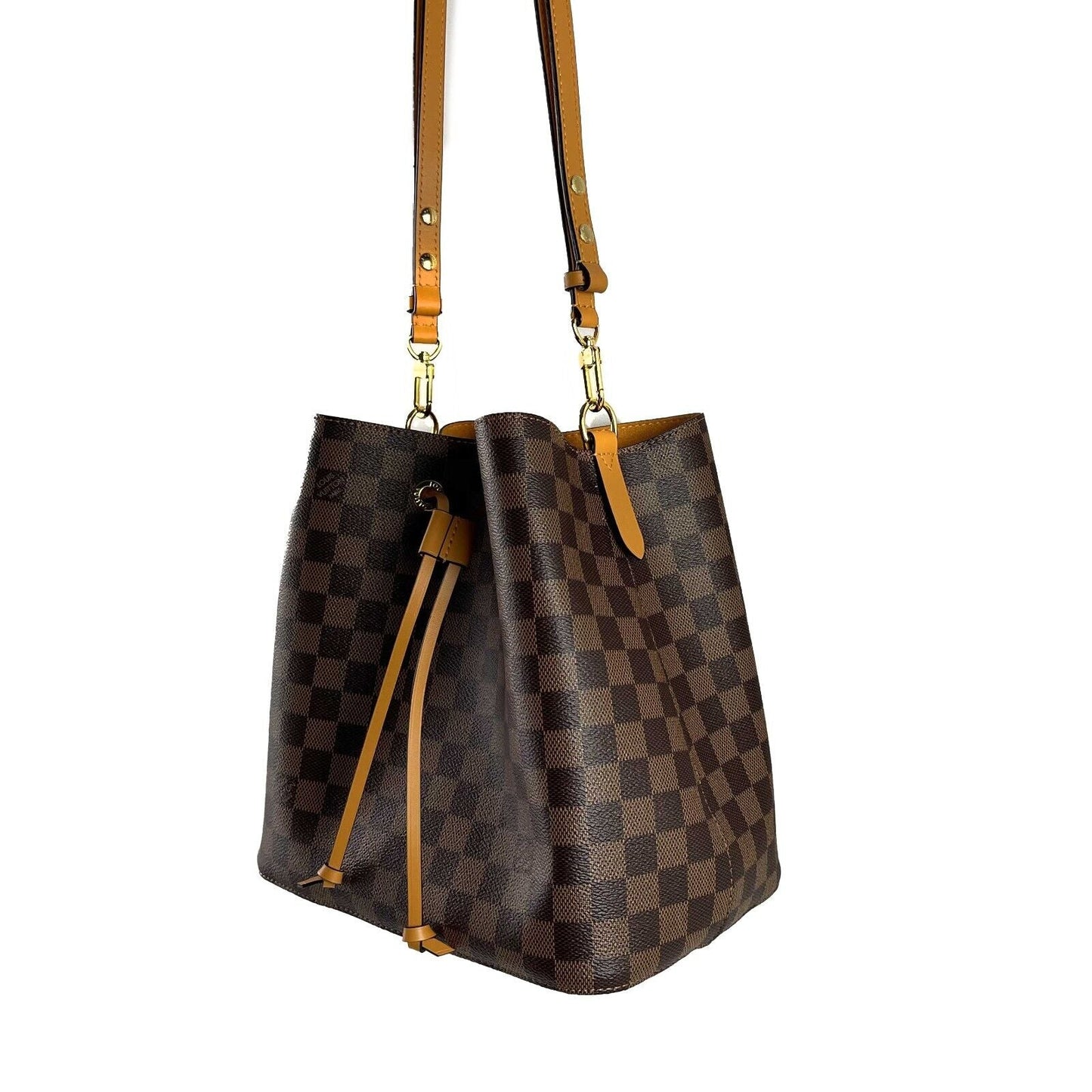 LOUIS VUITTON New w/o Tags Damier ebene NeoNoe Safran Brown Crossbody Handbag