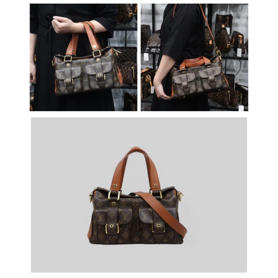 Very Good ( Rank A)｜ LV Monogram Manhattan Shoulder Bag Brown｜S25021011
