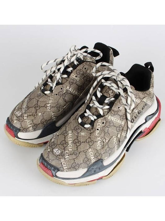 Luxury Balenciaga  Gucci Hacker Triple S Ebony 40 250