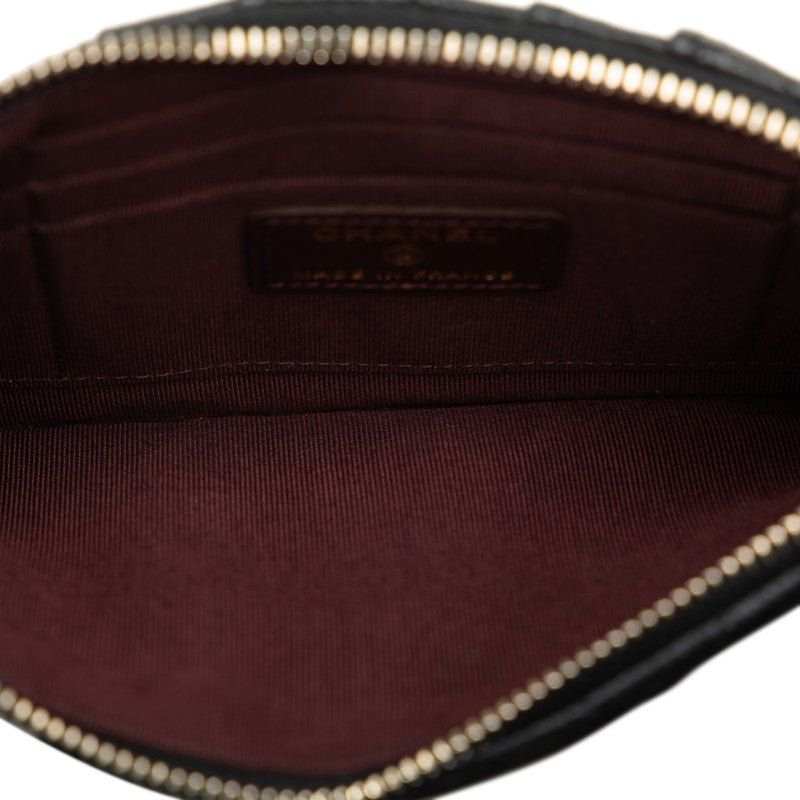 Chanel Matrases Cocomark Timeless Classic Card Box Long Wallet Black Caviar   CHANEL