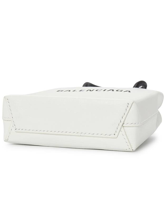 Luxury Balenciaga  Logo Print Phone Holder Small Cross Bag White