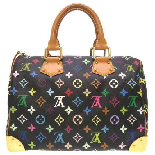 Louis Vuitton Black Canvas Speedy handbag bag