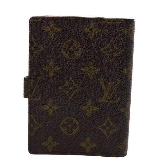 LOUIS VUITTON Monogram Agenda PM Day Planner Cover R20005 LV Auth 47175
