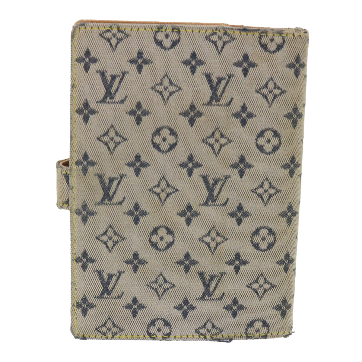 LOUIS VUITTON Monogram Mini Agenda PM Day Planner Cover Blue R20910 Auth 47228