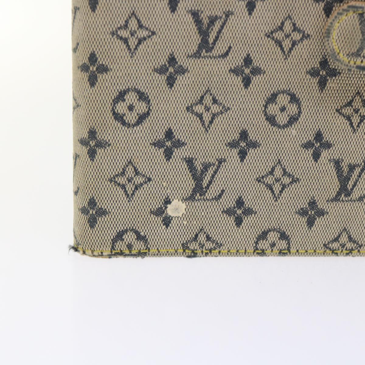 LOUIS VUITTON Monogram Mini Agenda PM Day Planner Cover Blue R20910 Auth 47228