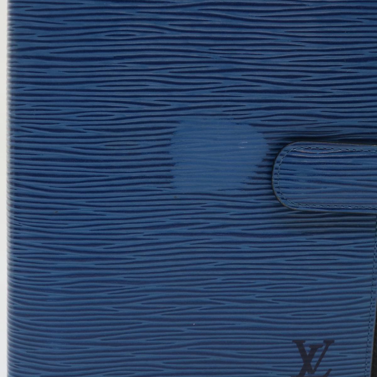 LOUIS VUITTON Epi Agenda MM Day Planner Cover Blue R20055 LV Auth 47237