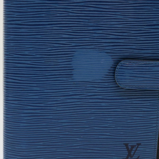 LOUIS VUITTON Epi Agenda MM Day Planner Cover Blue R20055 LV Auth 47237