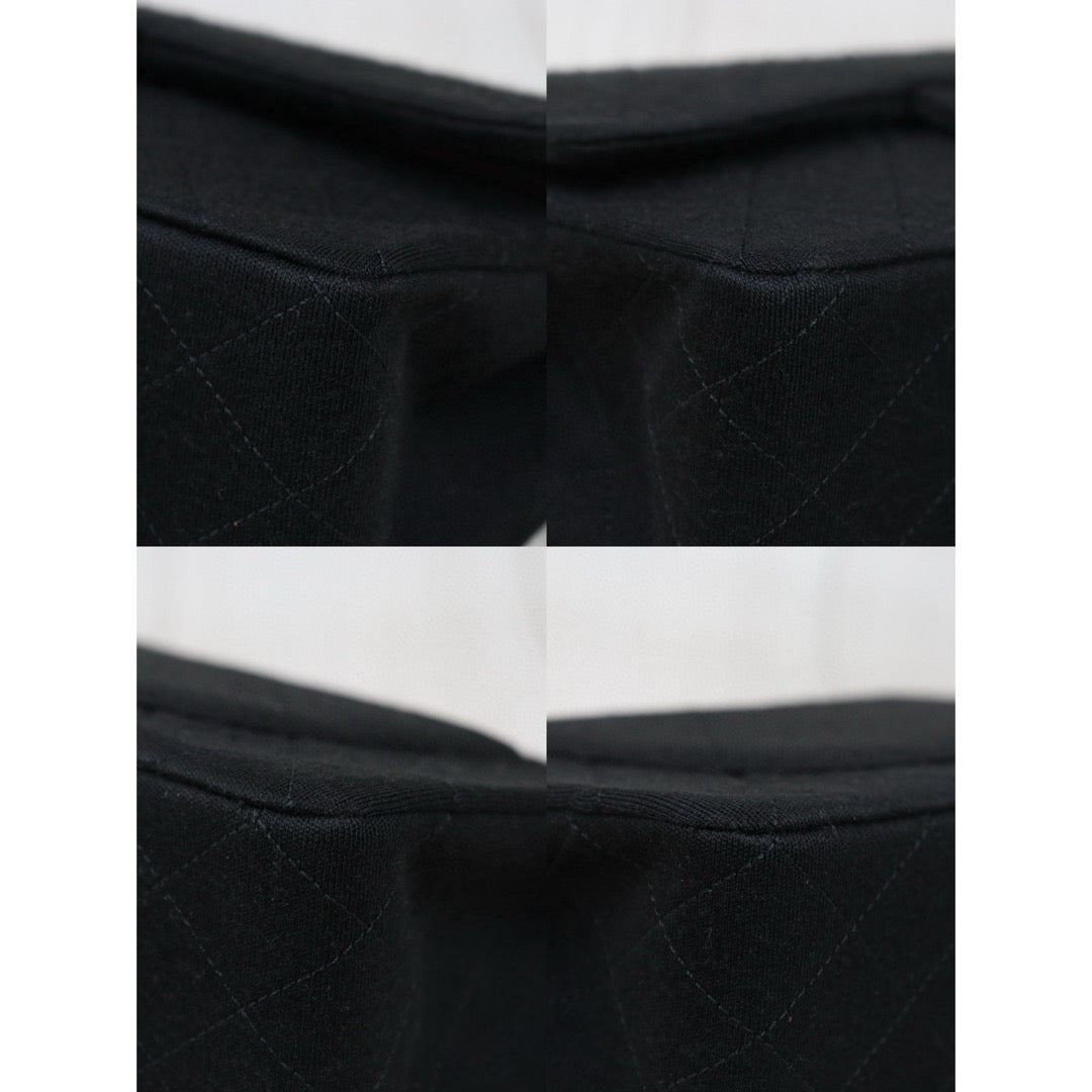 Rank A ｜ CHANEL Canvas Double Flap 25 Shoulder Bag Black Made In 1986-1988Year｜ 24072303