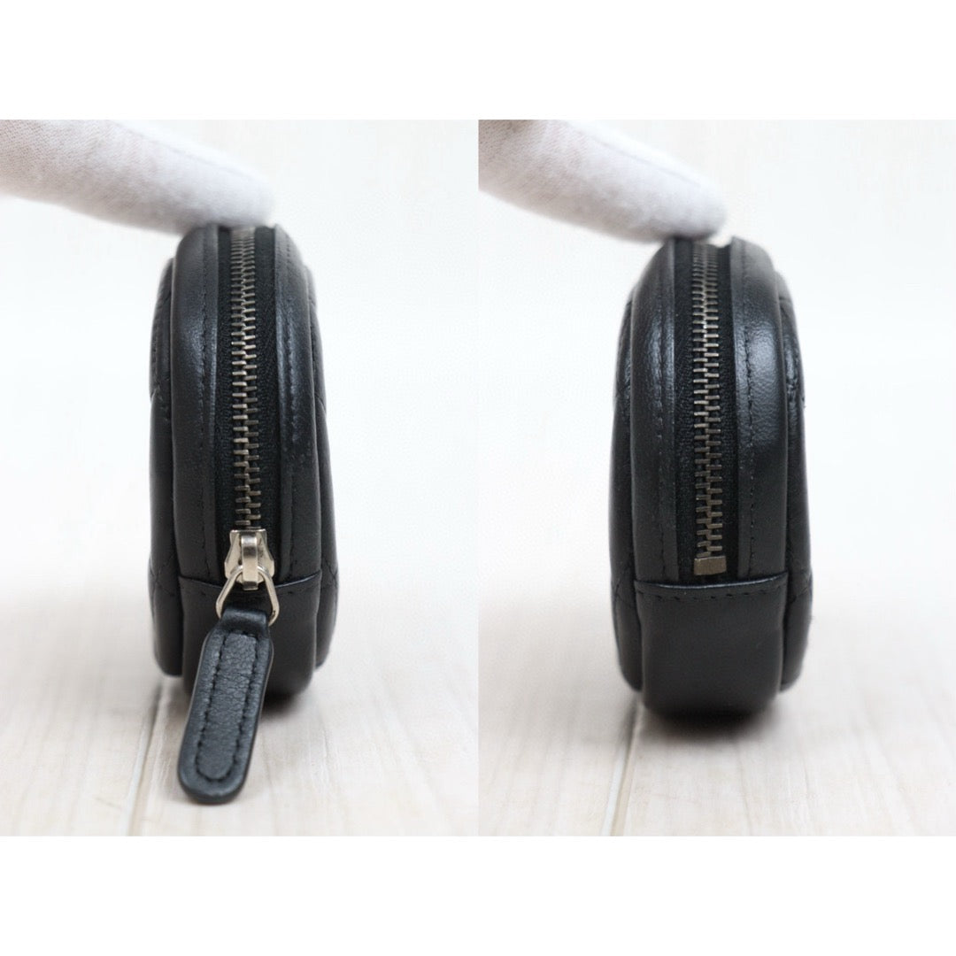 Good ( Rank AB) ｜CHANEL  Lamb Skin Coin Purse Black Made In 2019 Year｜V25030619