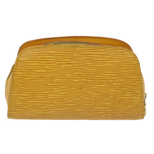LOUIS VUITTON Epi Dauphine PM Pouch Yellow M48449 LV Auth 47357