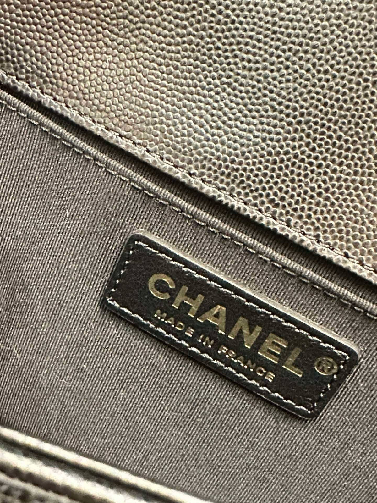 Chanel Medium Caviar Boy Bag Black GHW 27 holo card