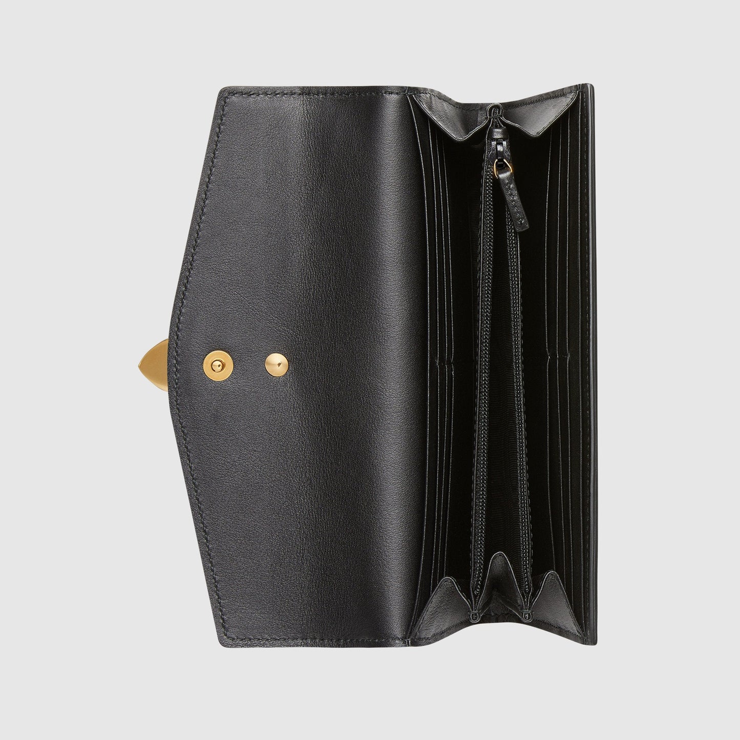 Gucci Sylvie Leather Continental Wallet Black