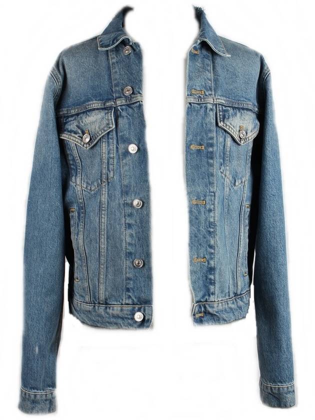 Luxury Balenciaga  Wave logo denim jacket 48
