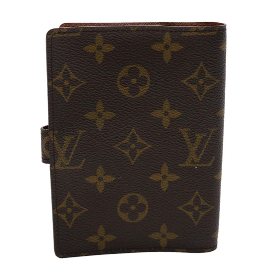 LOUIS VUITTON Monogram Agenda PM Day Planner Cover R20005 LV Auth 47748