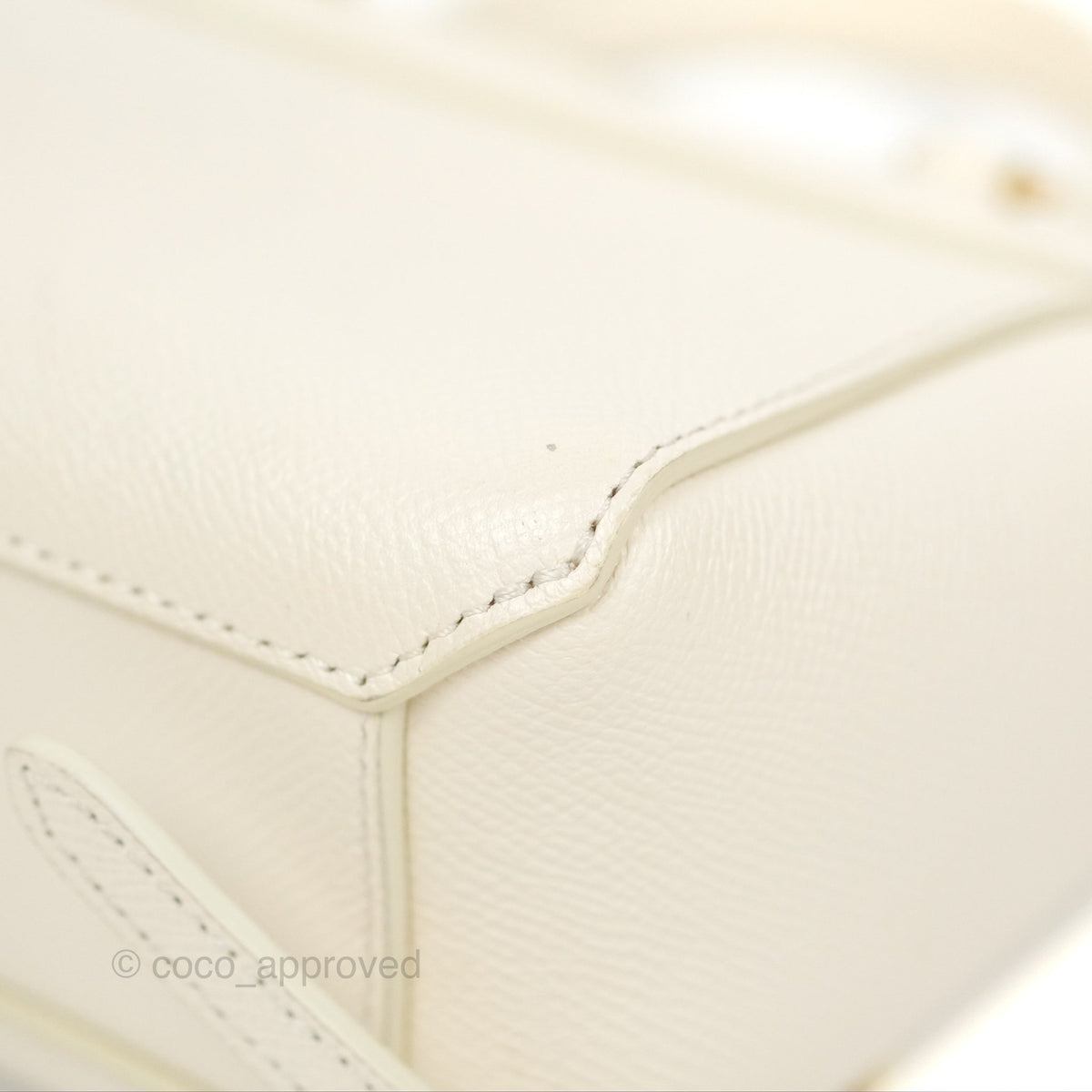 Celine Pico Belt Bag White Grained Calfskin Gold Hardware