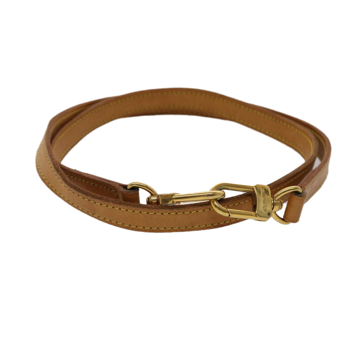 LOUIS VUITTON Shoulder Strap Leather 39.4" Beige LV  47926