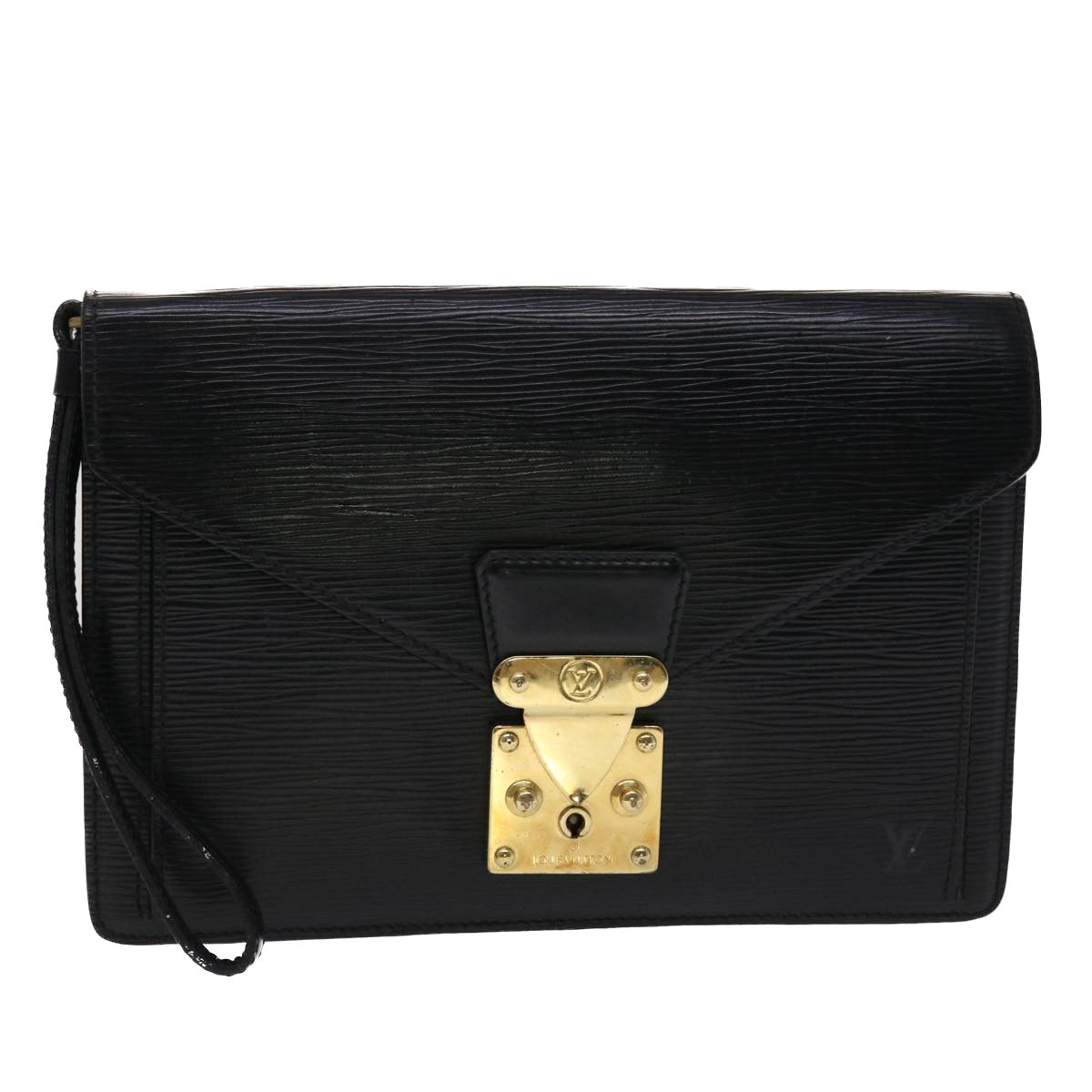 LOUIS VUITTON Epi Serie Dragonne Hand Bag Black M52612 LV  47950