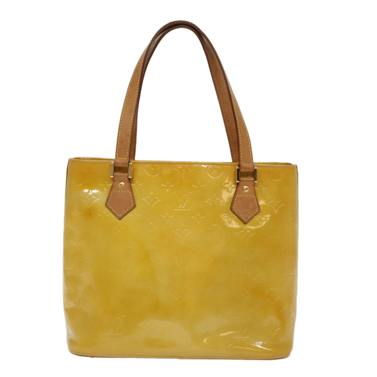 LOUIS VUITTON Monogram Vernis Houston Hand Bag Beige M91004 LV  47974