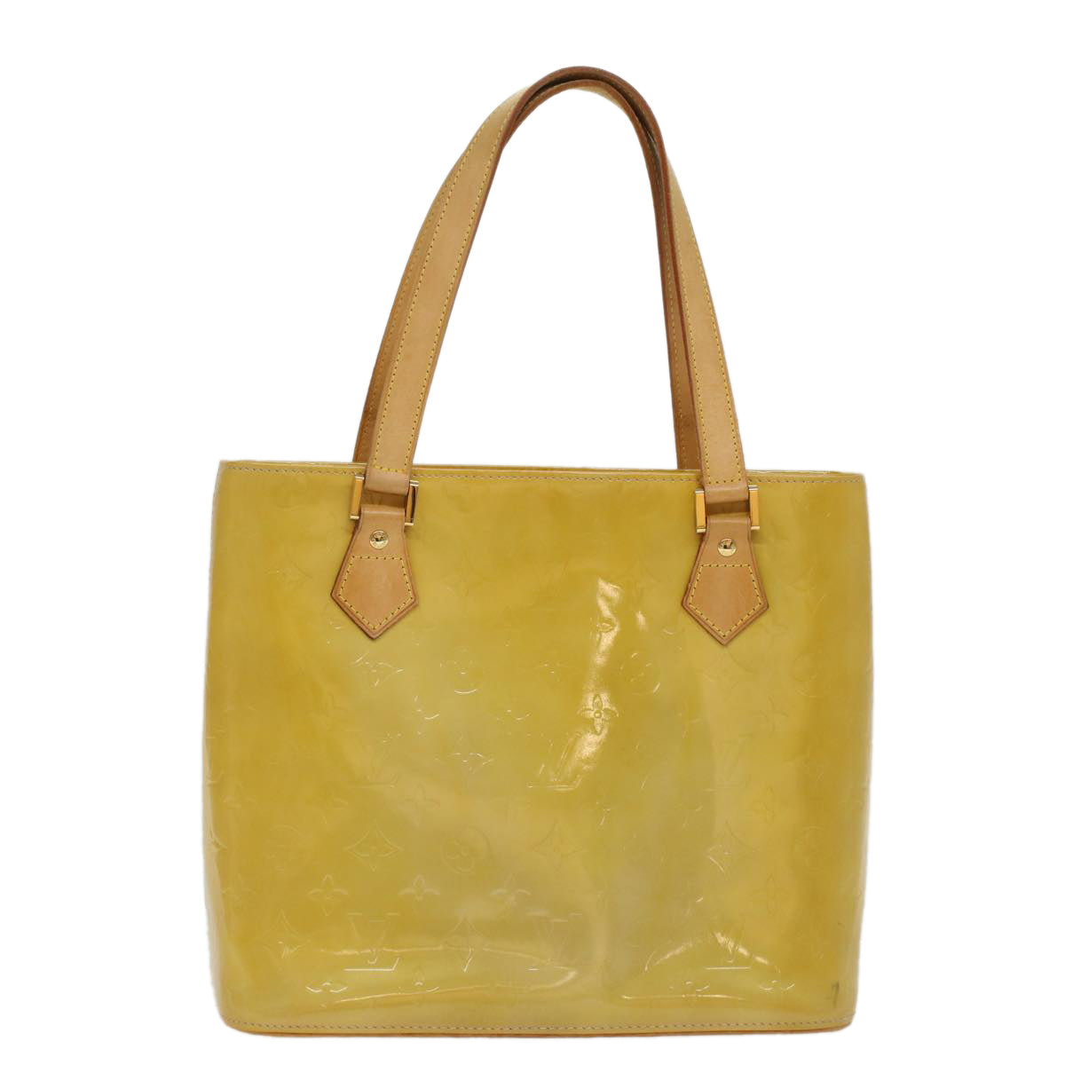 LOUIS VUITTON Monogram Vernis Houston Hand Bag Beige M91004 LV  47975