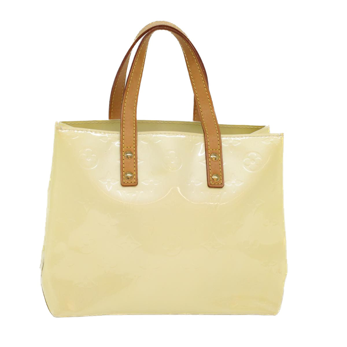 LOUIS VUITTON Monogram Vernis Reade PM Hand Bag Perle M91336 LV  47983