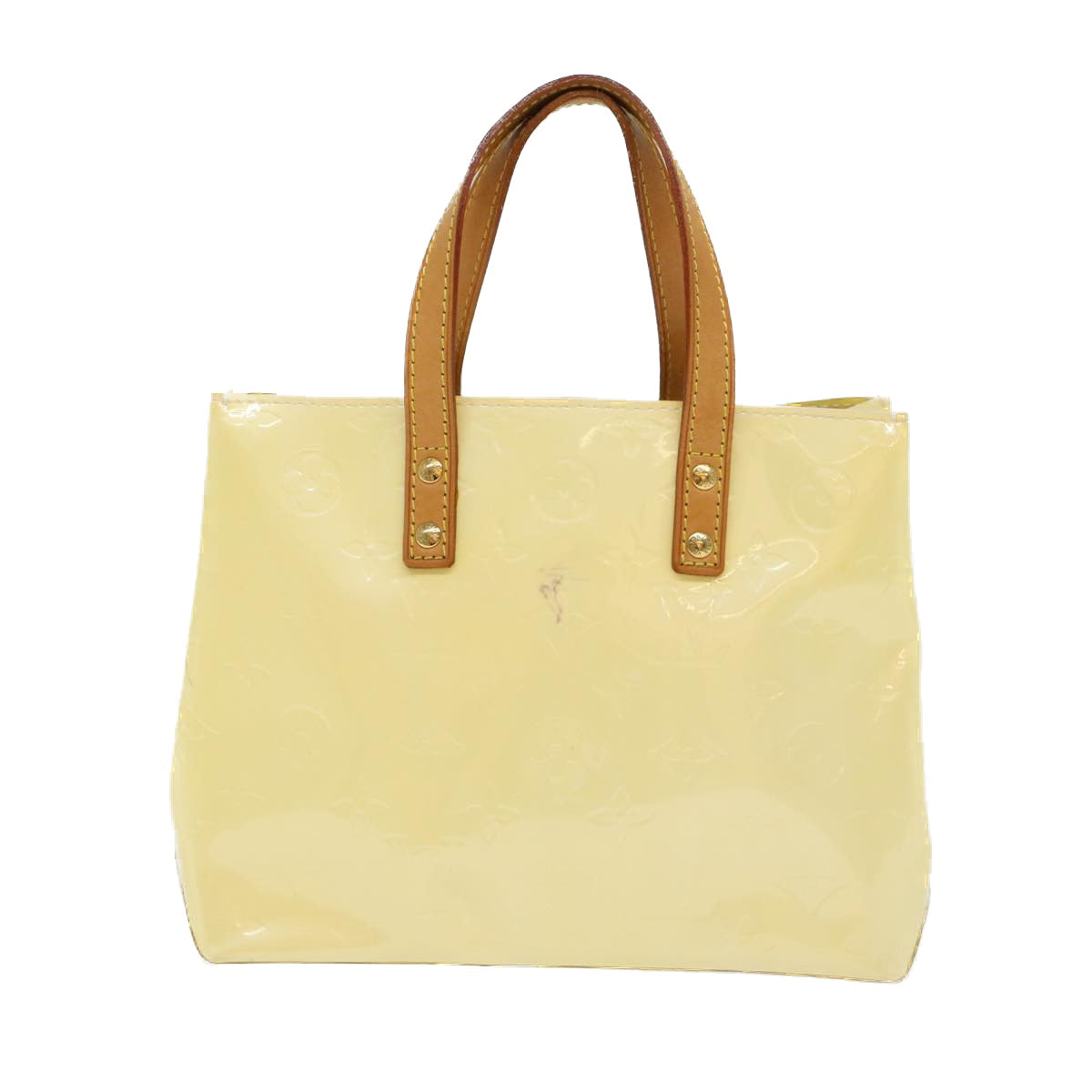 LOUIS VUITTON Monogram Vernis Reade PM Hand Bag Perle M91336 LV  47983
