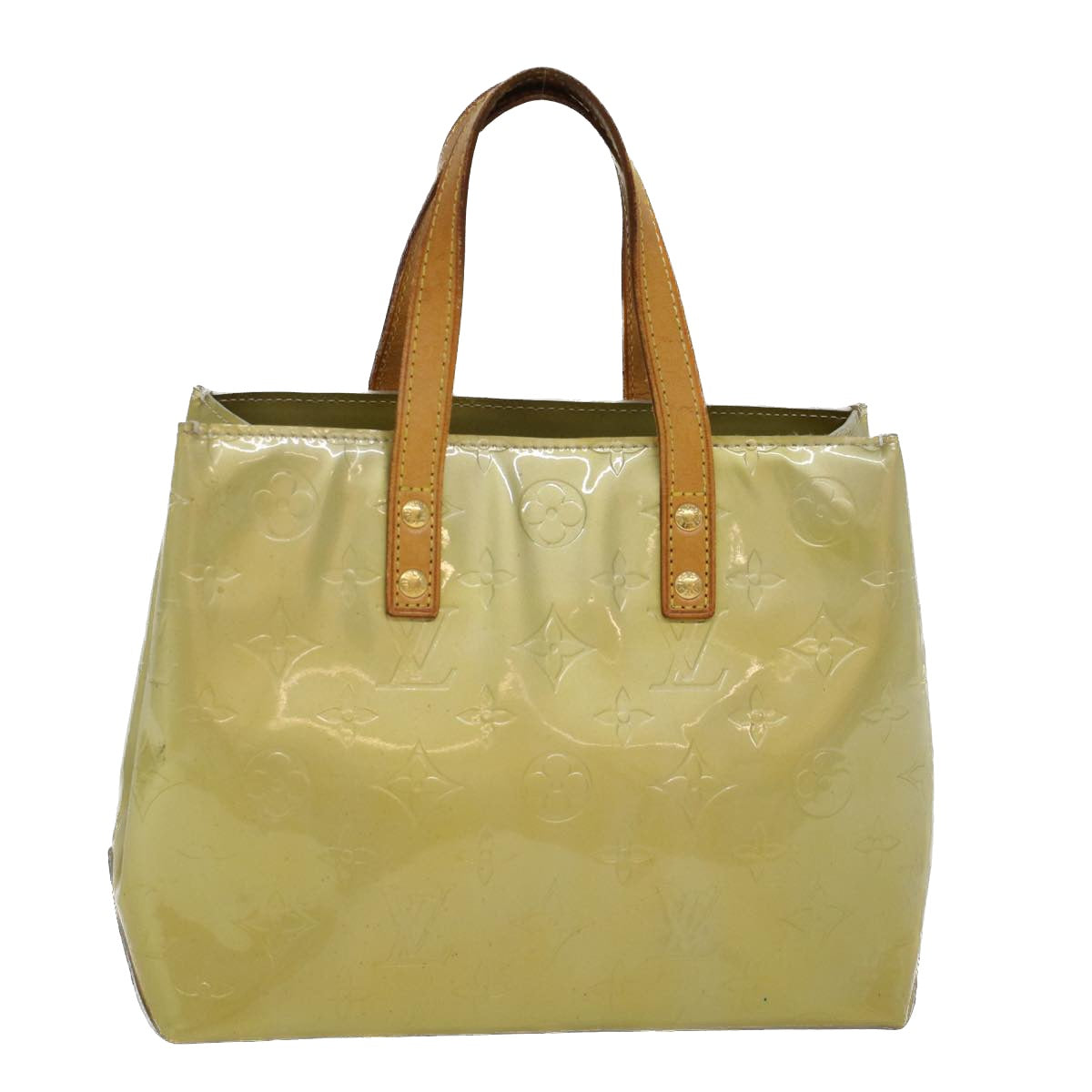 LOUIS VUITTON Monogram Vernis Reade PM Hand Bag Gris M91145 LV  47984